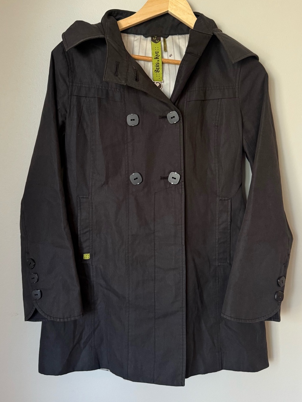 Soia & Kyo Double-Breasted Trench Coat